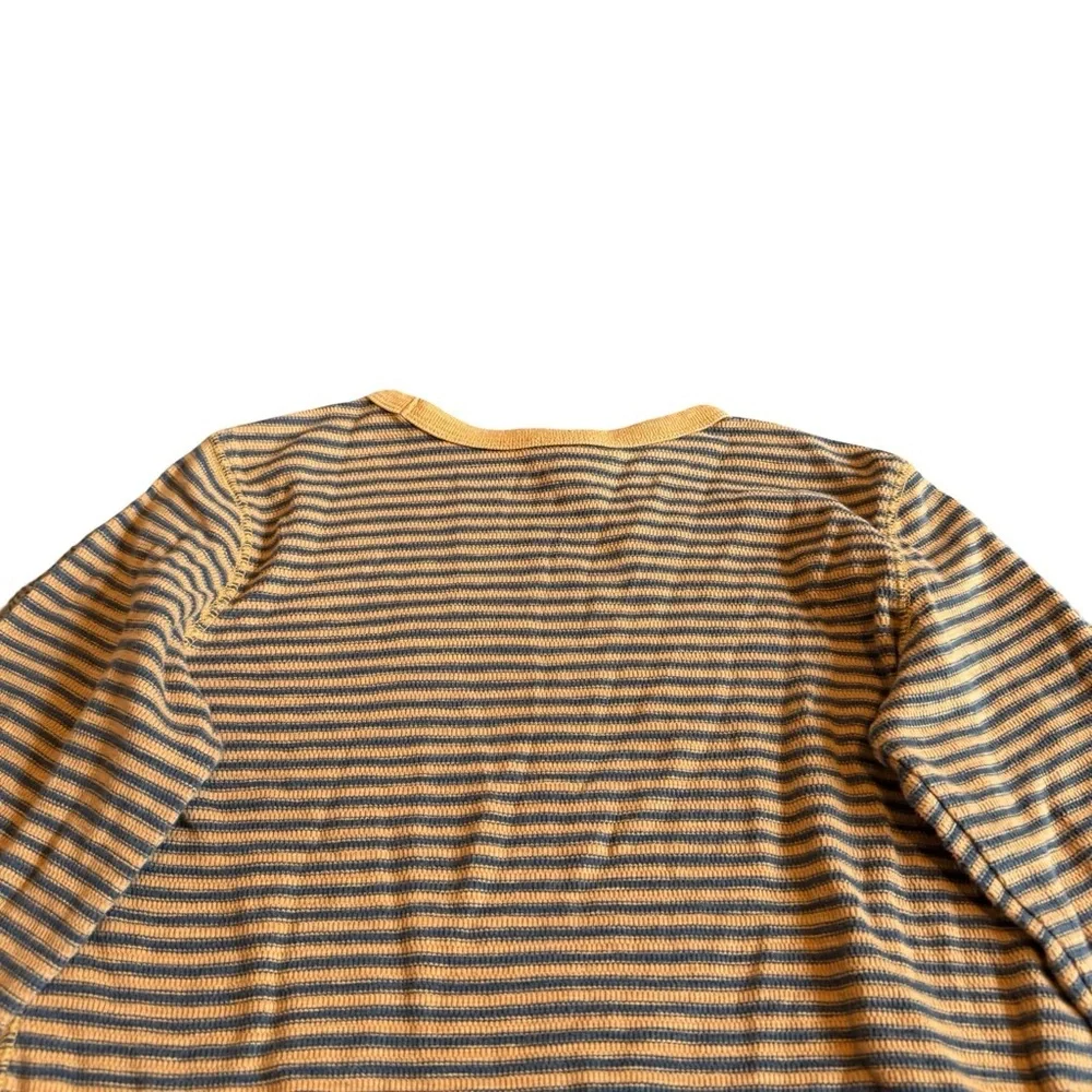 Gap Kids Yellow Grey Stripe Long Sleeve Shirt T-Shirt Top Large 10-12 Big Kid